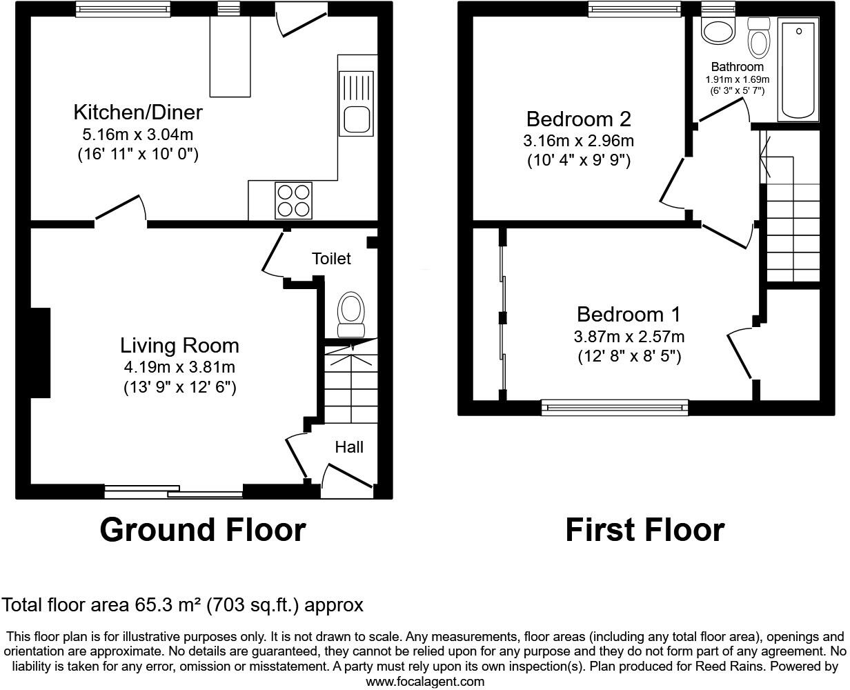New Lane, East Ardsley, Wakefield, West Yorkshire, WF3 floorplan