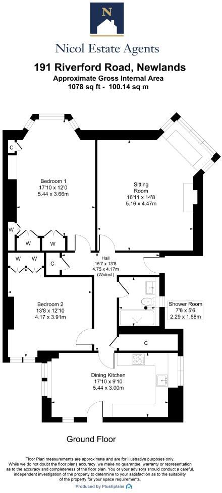 Ground Floor, Riverford Road, Newlands floorplan