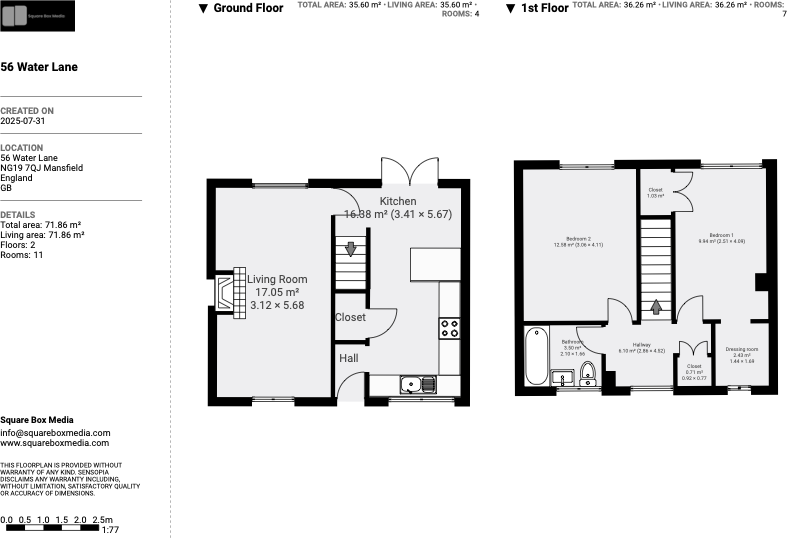 Water Lane, Pleasley, Mansfield, NG19 7QJ floorplan