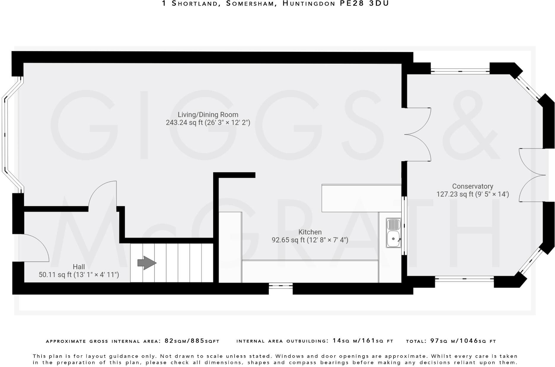 Shortland, Somersham, Huntingdon, Cambridgeshire, PE28 3JR floorplan