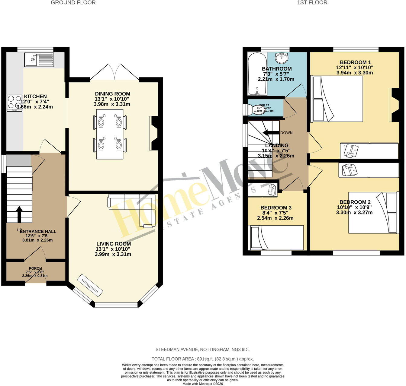 Steedman Avenue,Nottingham,Nottinghamshire,NG3 6DL floorplan