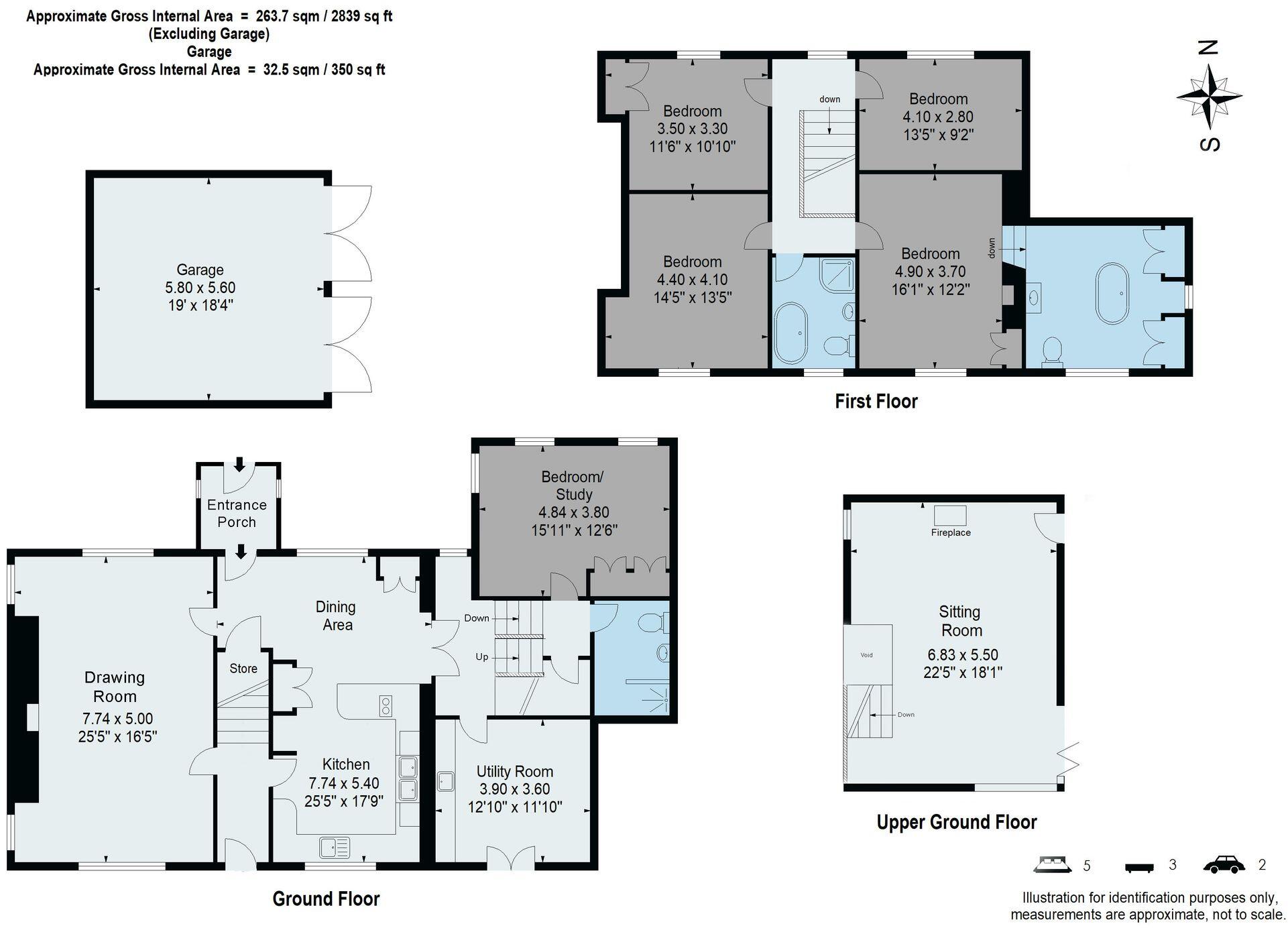 Higher Batson, Salcombe floorplan