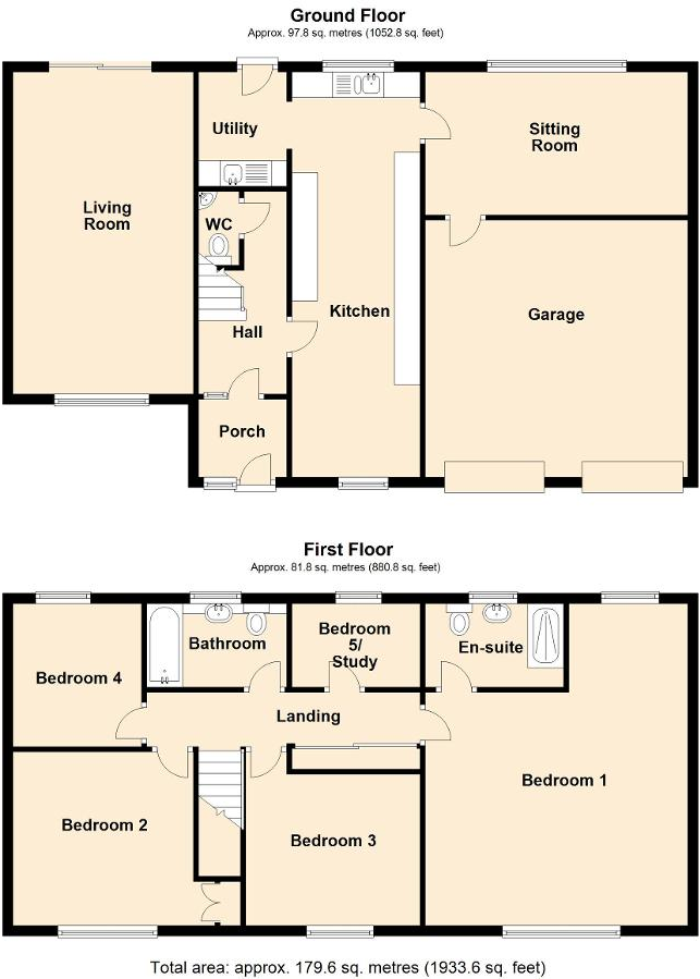 14, The Rugg, Leominster, Herefordshire, HR6 8TE floorplan