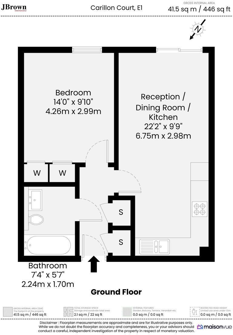 Carillon Court, 41 Greatorex Street, London, E1 floorplan