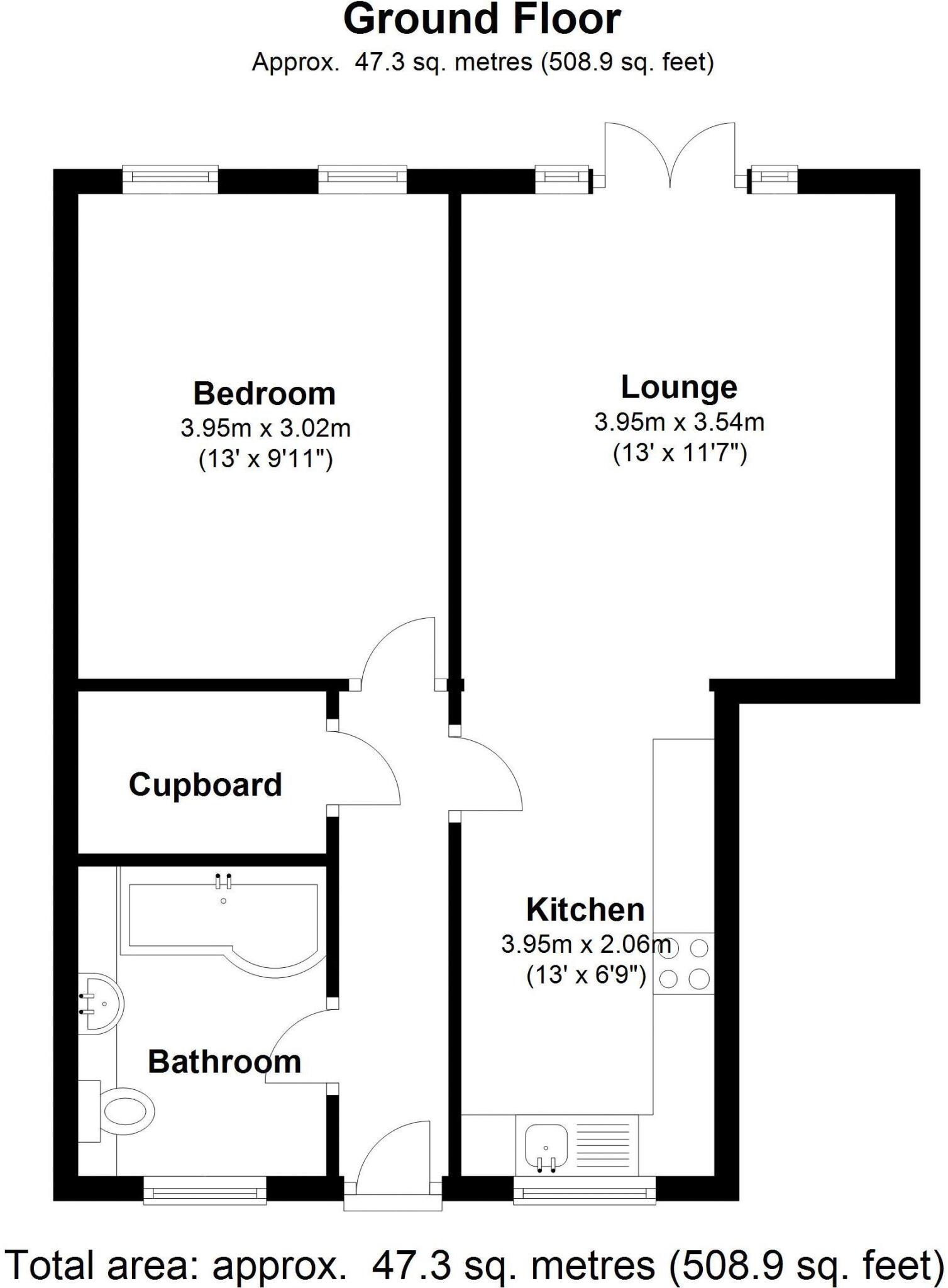 22 Dunstanville Court, Shifnal. TF11 8SR floorplan