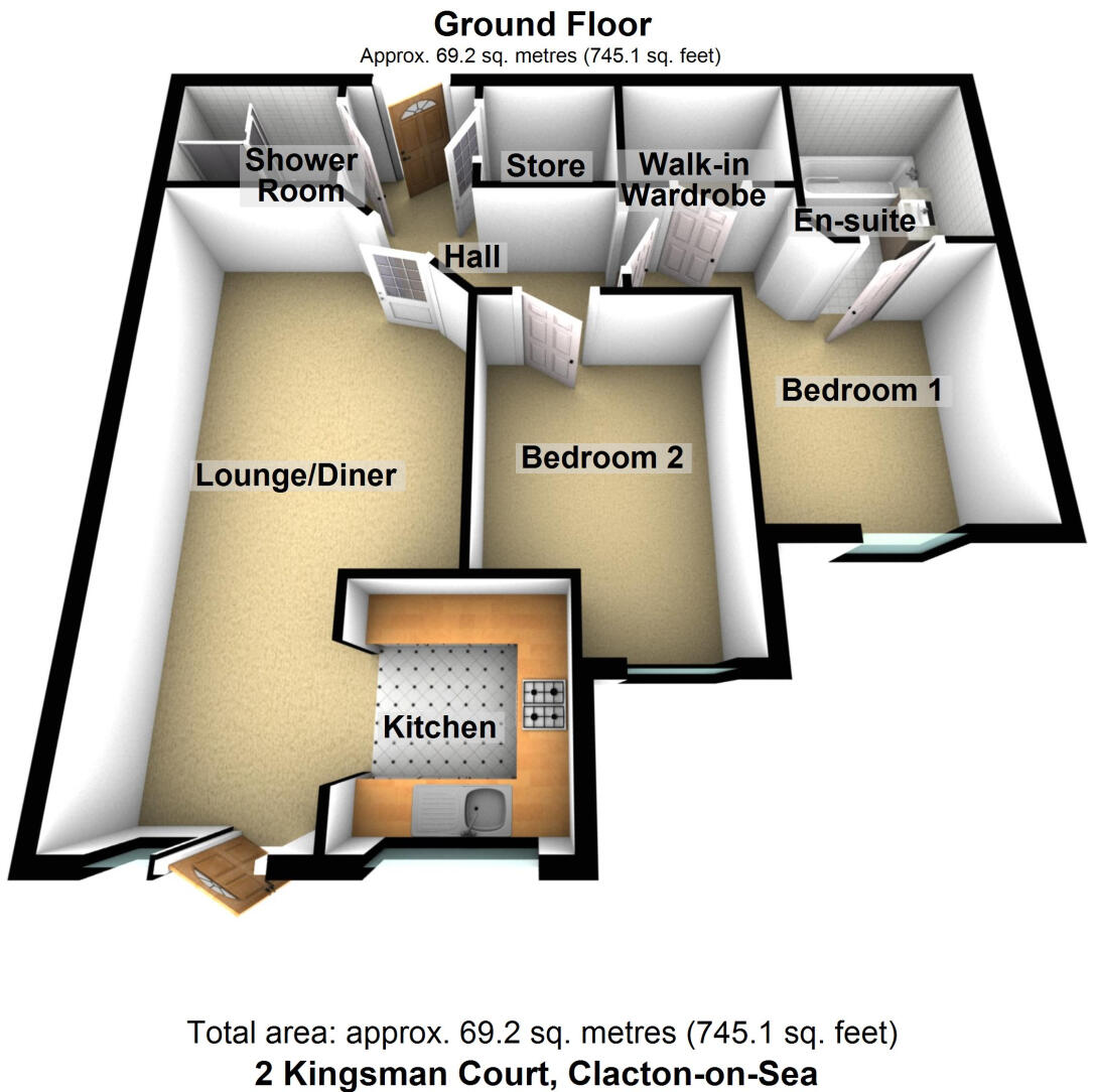 Kingsman Court, Carnarvon Road , CO15 floorplan