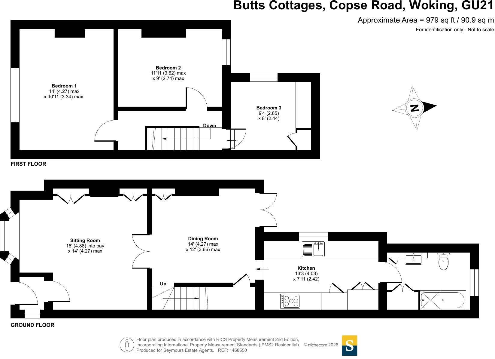 Butts Cottages, Copse Road, Woking, Surrey, GU21 floorplan