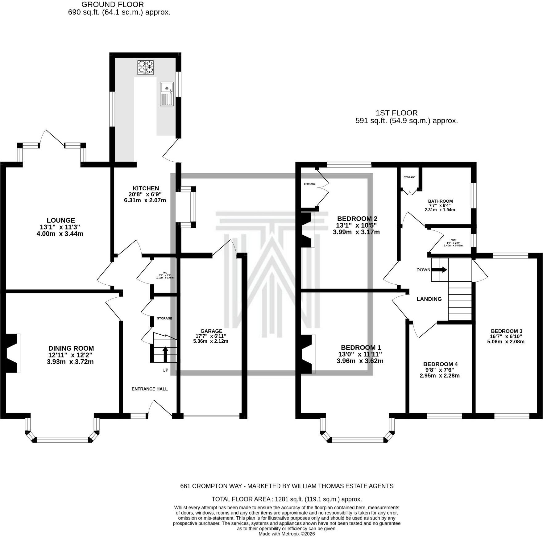 661 Crompton Way, Bolton, BL1 8TL floorplan