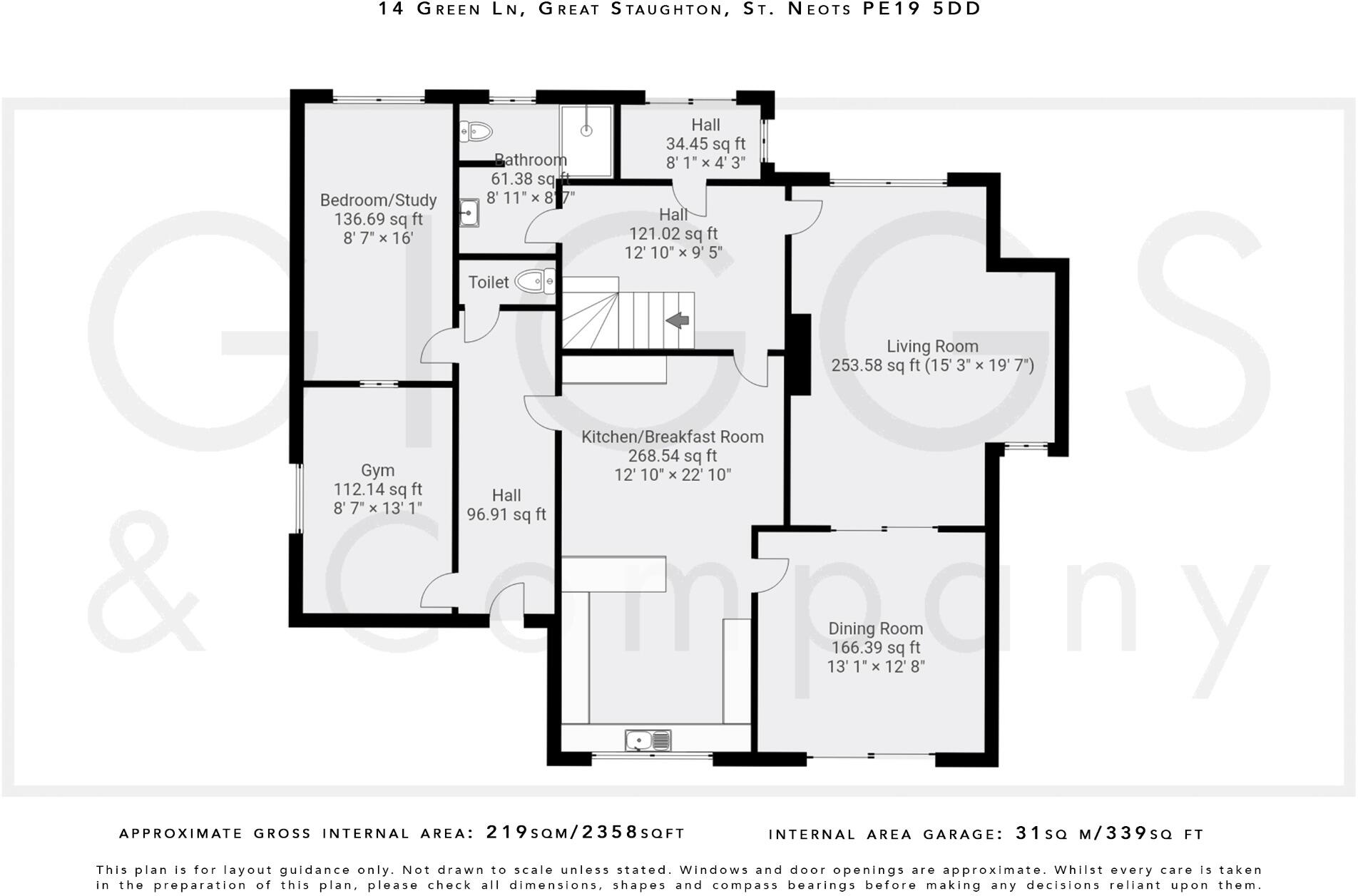 14, Green Lane, Great Staughton, St. Neots, Cambridgeshire, PE19 5DD floorplan