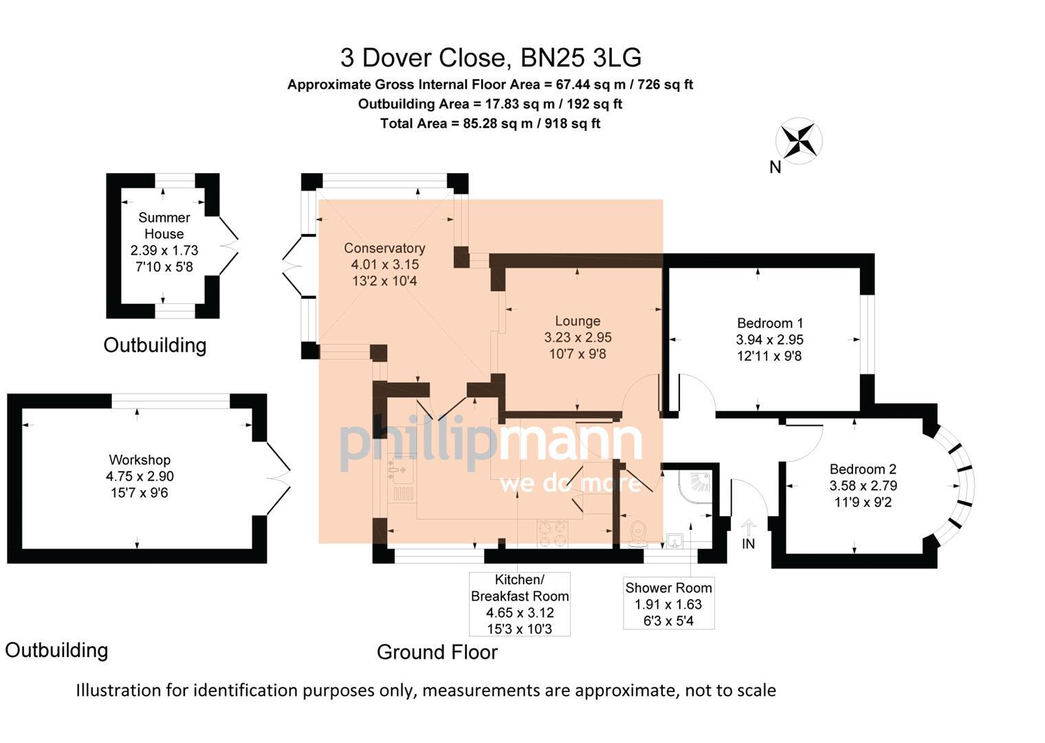 5, Dover Close floorplan