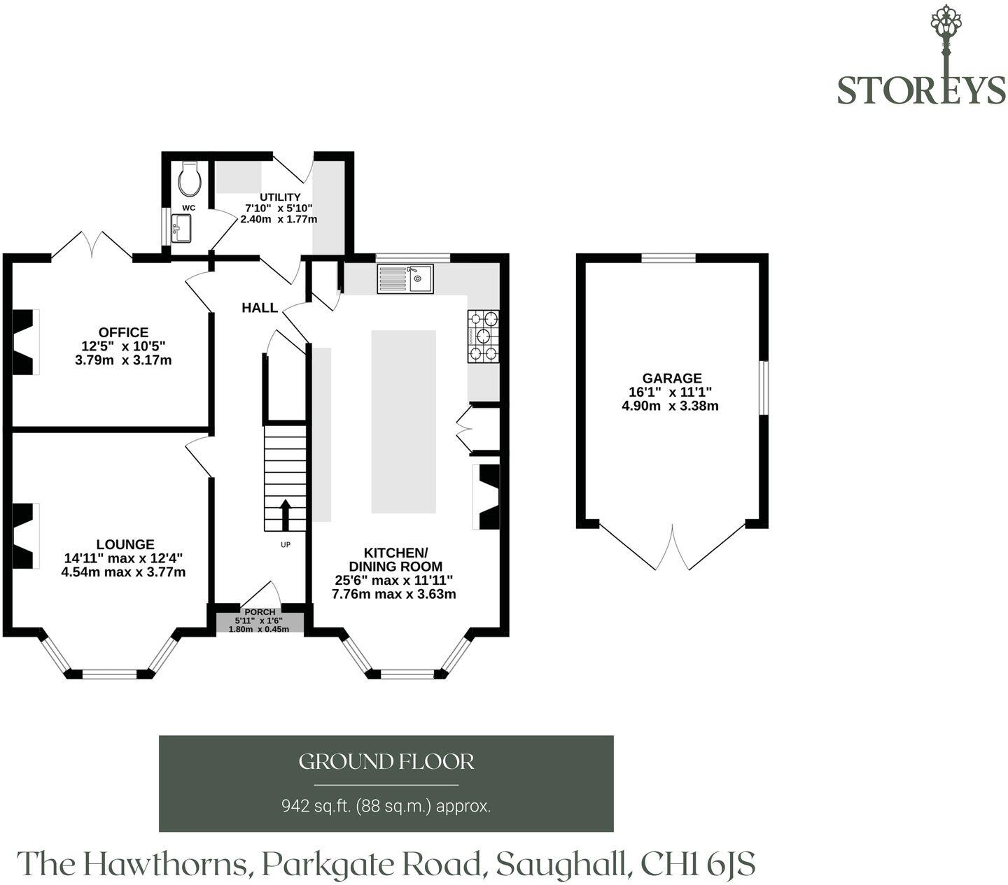 The Hawthorns, Parkgate Road, Saughall, Chester, CH1 6JS floorplan