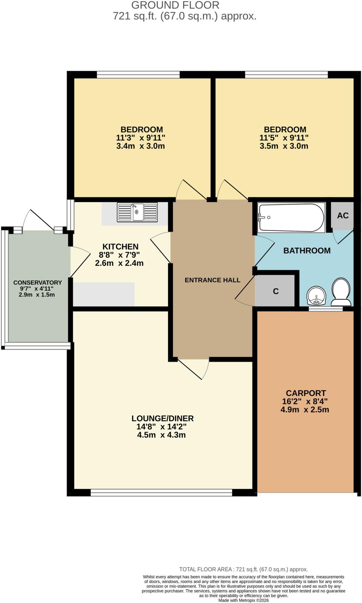 Arundel Drive, Worcester, WR5 floorplan