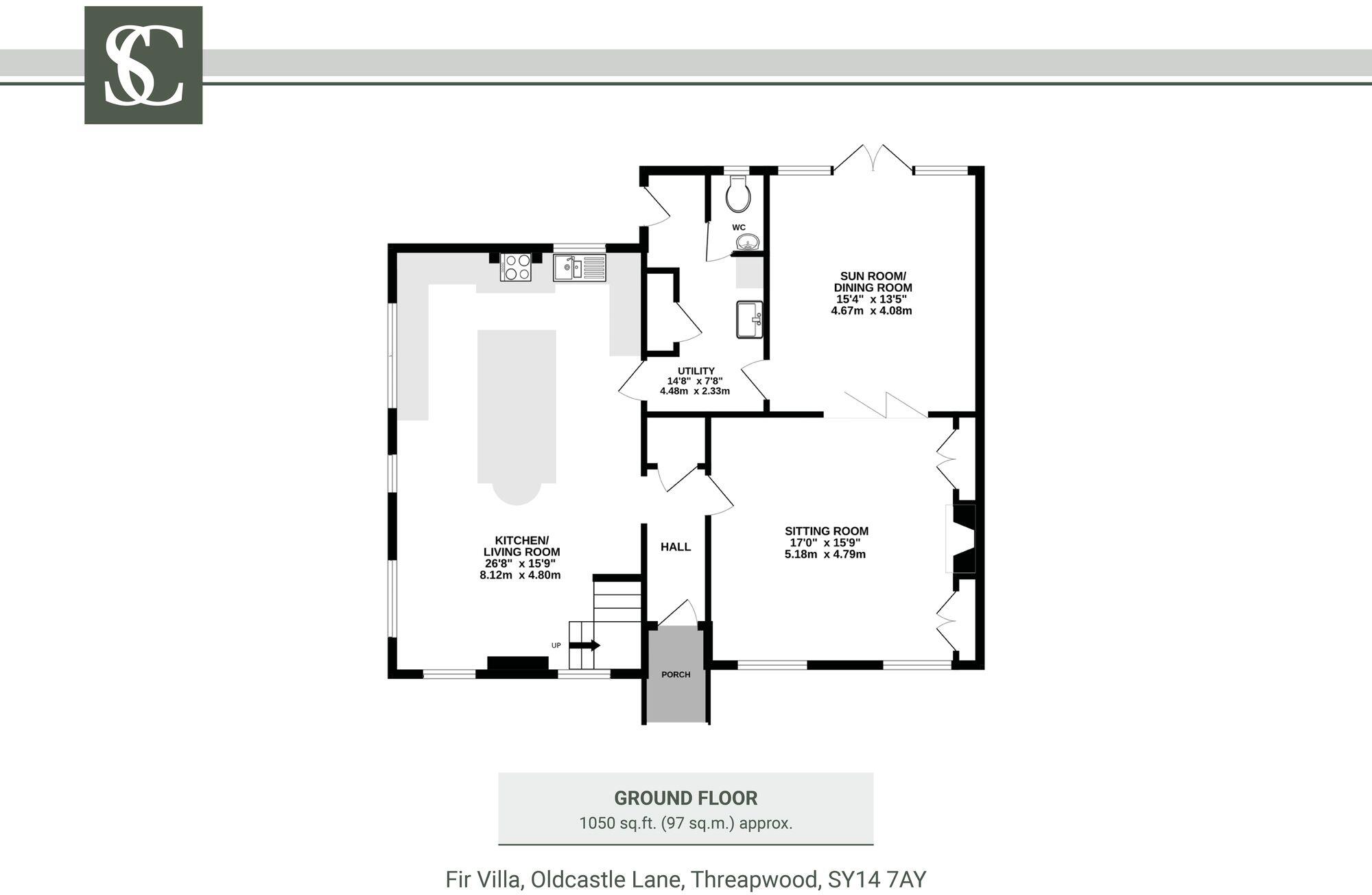 Fir Villa, Oldcastle Lane, Threapwood, SY14 7AY floorplan