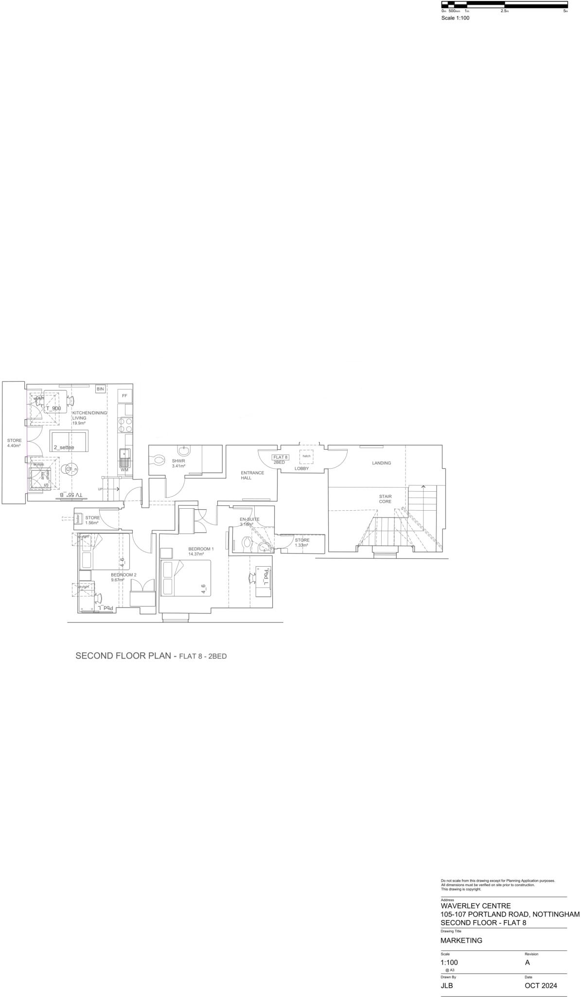 Flat 8, Waverley Centre, 105-107 Portland Road NG7 4FW floorplan