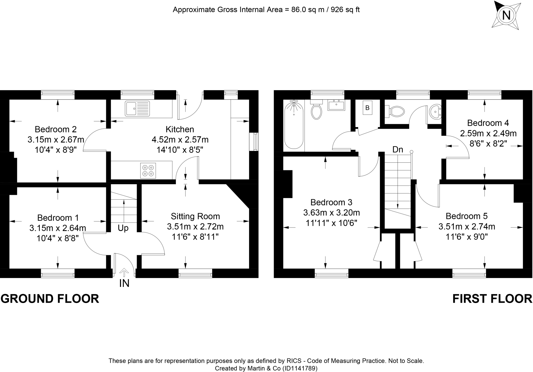 Stanmore Lane , Winchester floorplan