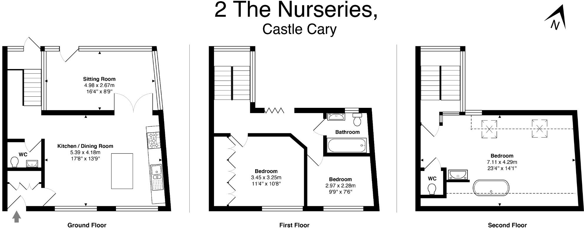 2, The Nurseries, Upper High Street, Castle Cary floorplan