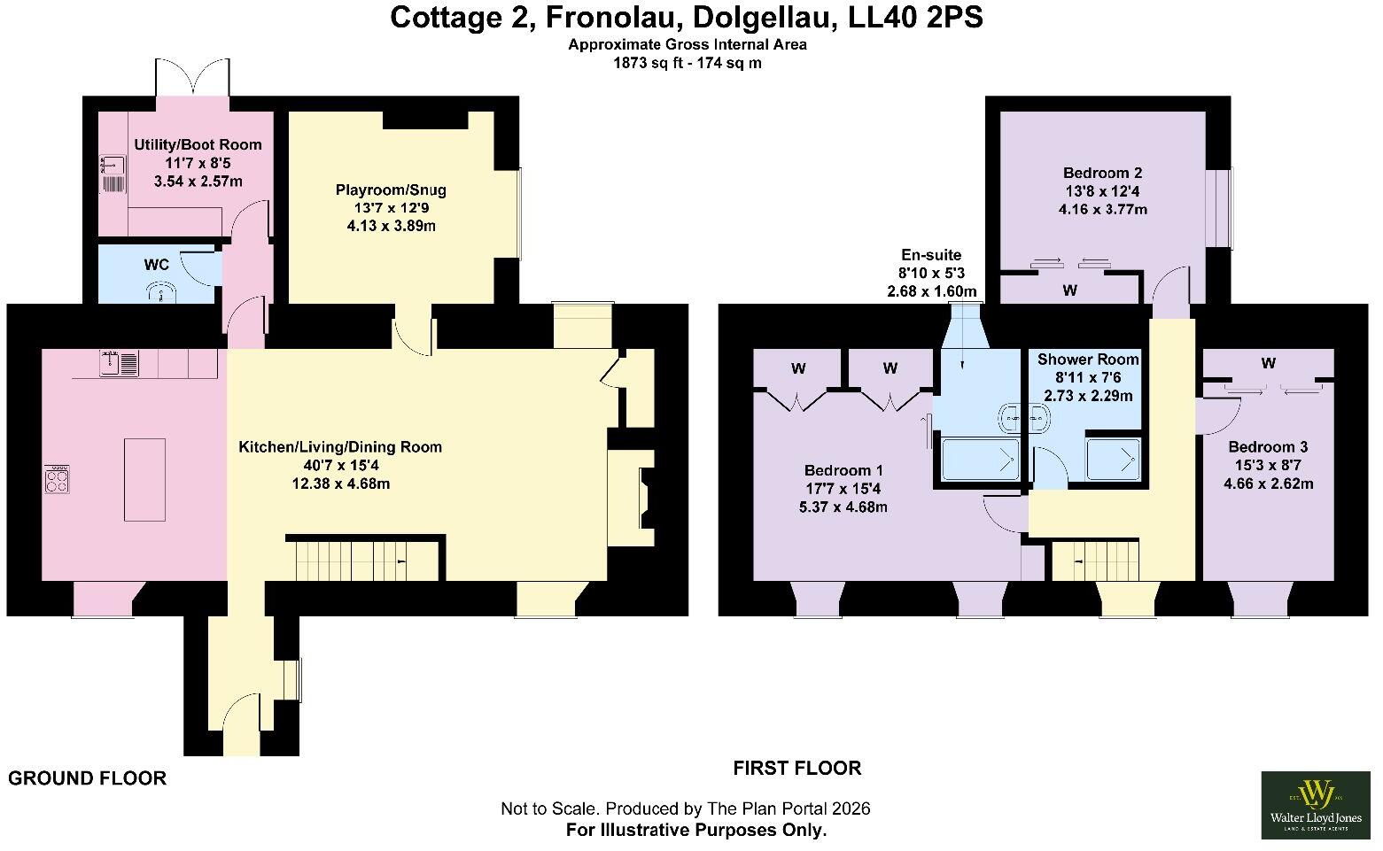 Cottage 2, Fronolau, Dolgellau, LL40 2PS floorplan