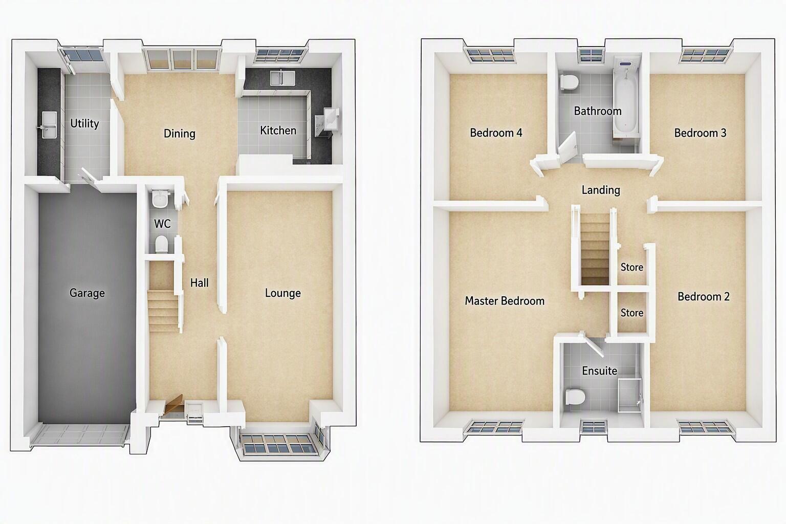 1 Wampool Close, Thursby, Carlisle, Cumbria floorplan