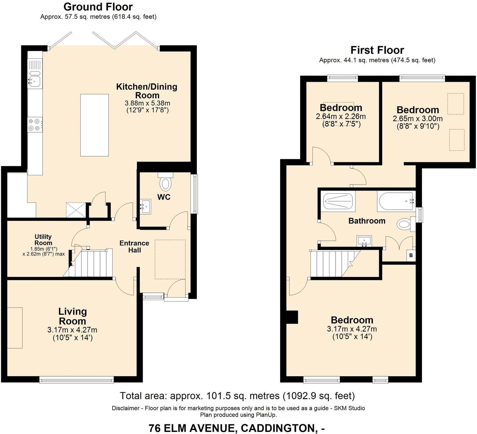 Elm Avenue, Caddington, LU1 floorplan