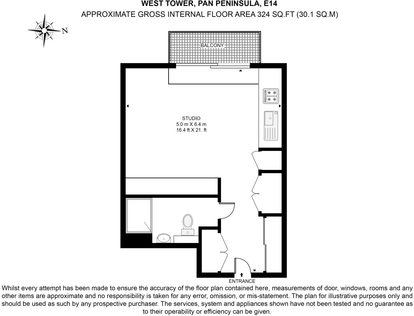 West Tower Pan Peninsula, 1 Pan Peninsula Square, Canary Wharf, London, E14 floorplan