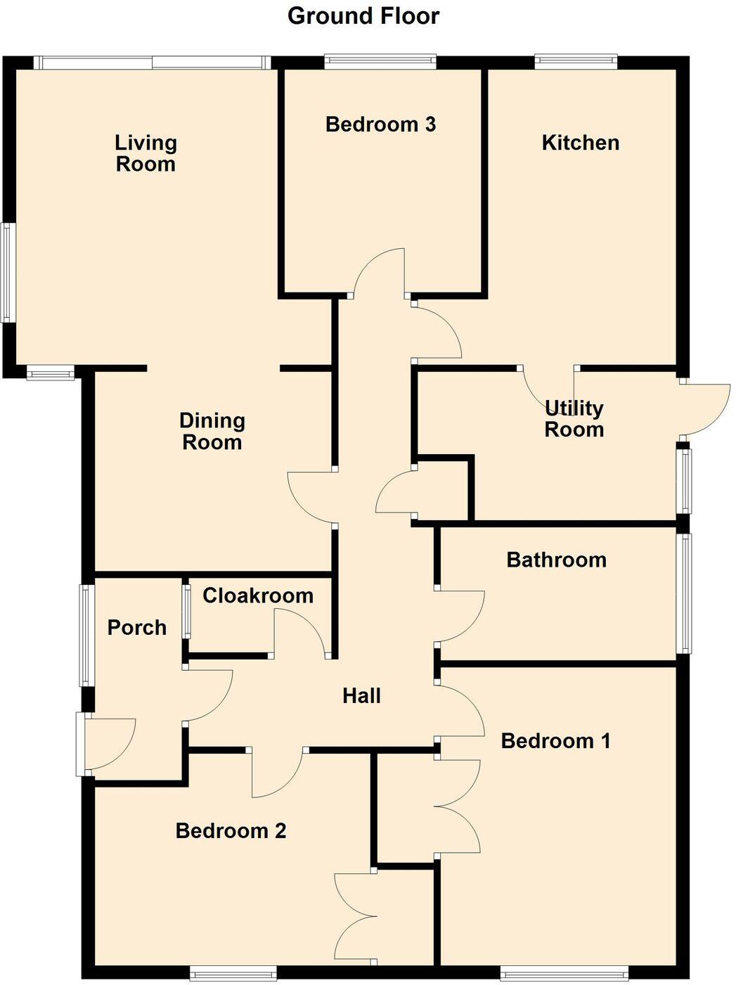 Larkspur, Sunnyridge Avenue, Marford, LL12 floorplan