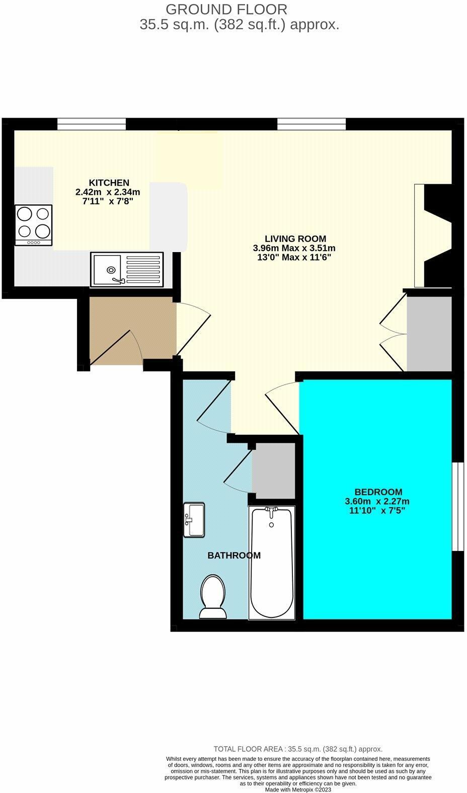 Flat 3, Portbigham, The Quay, West Looe, Looe, Cornwall floorplan