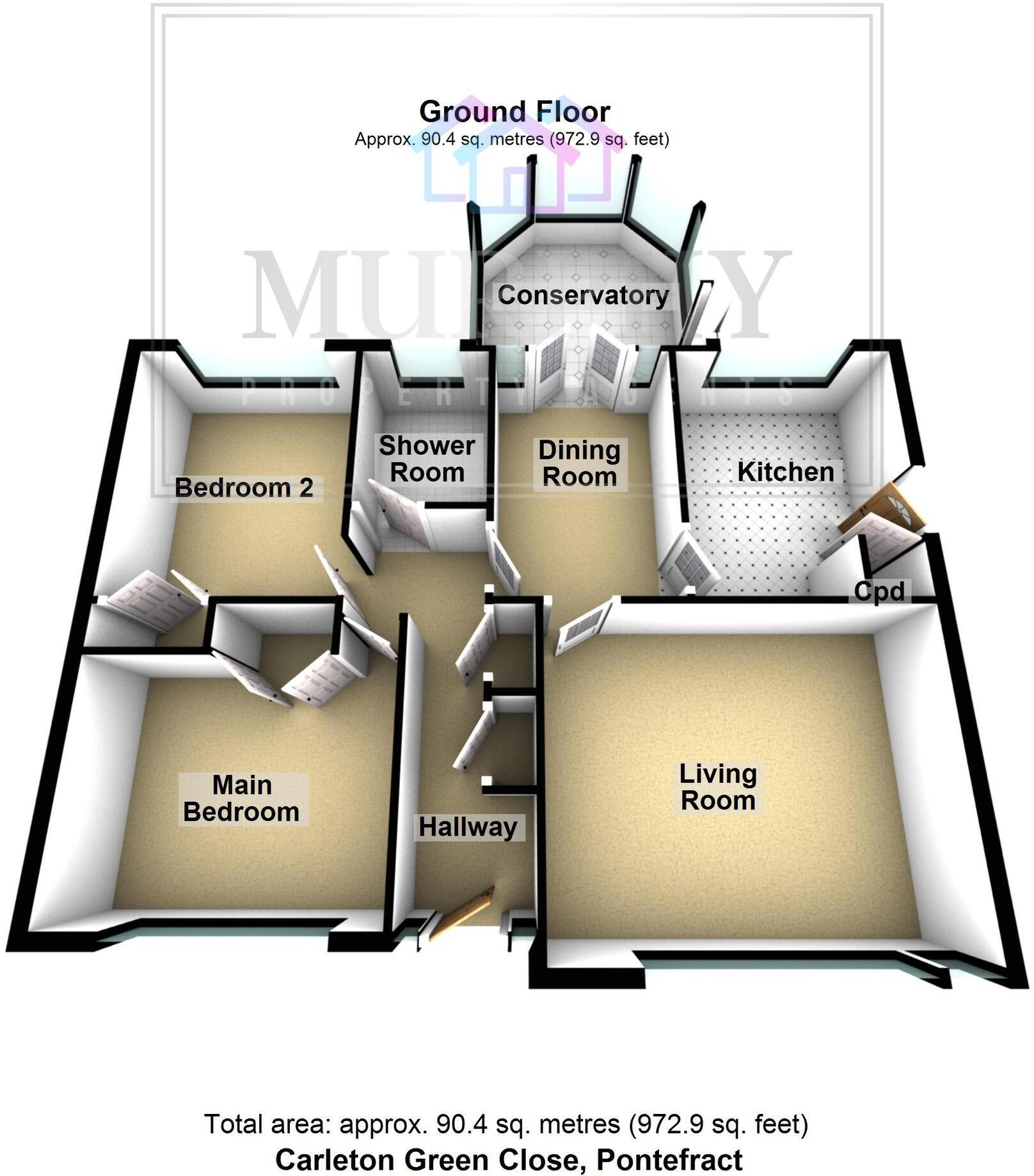 Carleton Green Close, Pontefract, West Yorkshire floorplan