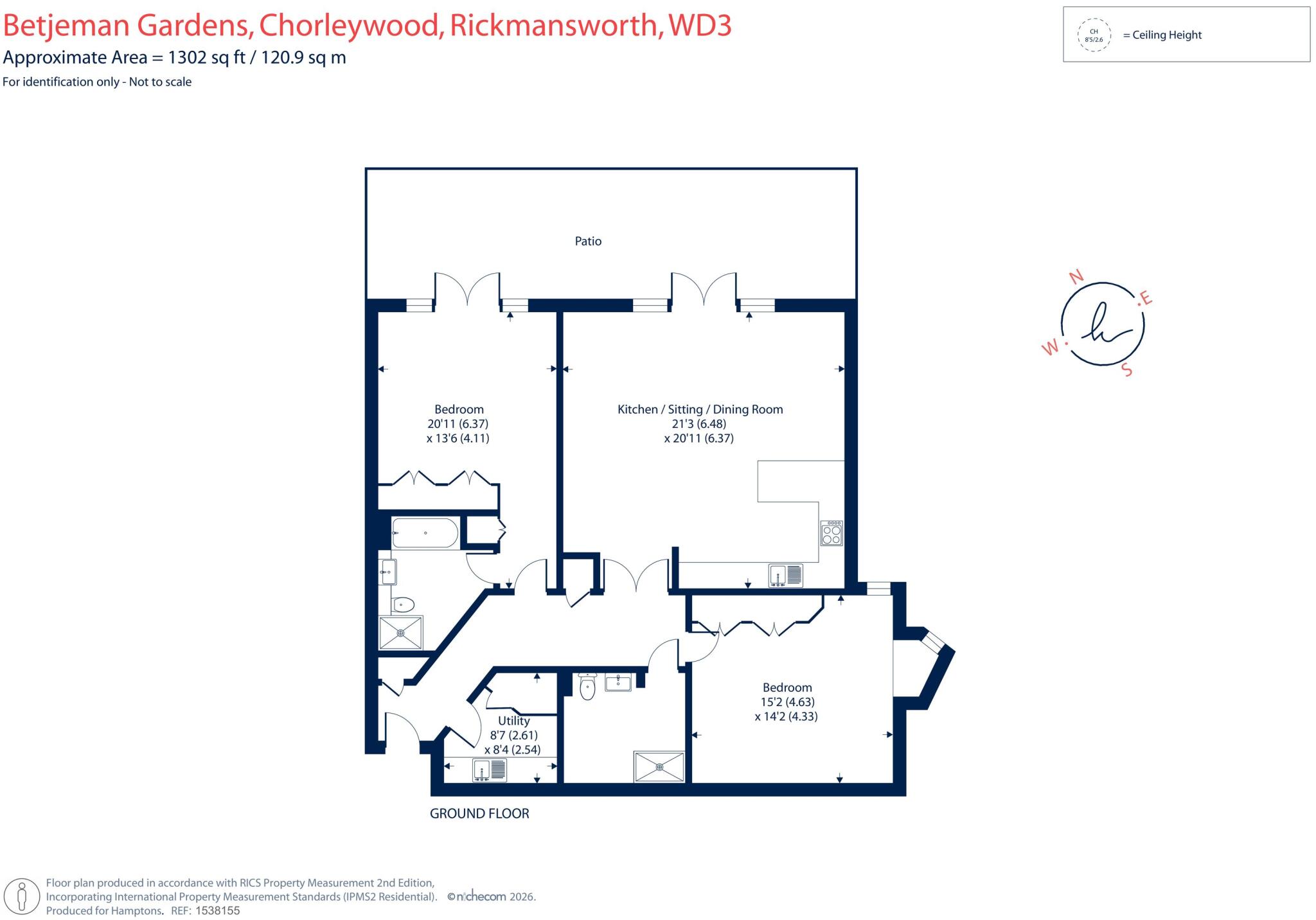 Betjeman Gardens Rickmansworth WD3 floorplan