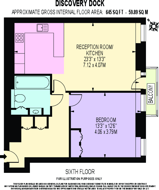 Discovery Dock Apartments East, 3 South Quay Square, Nr Canary Wharf, London, E14 floorplan