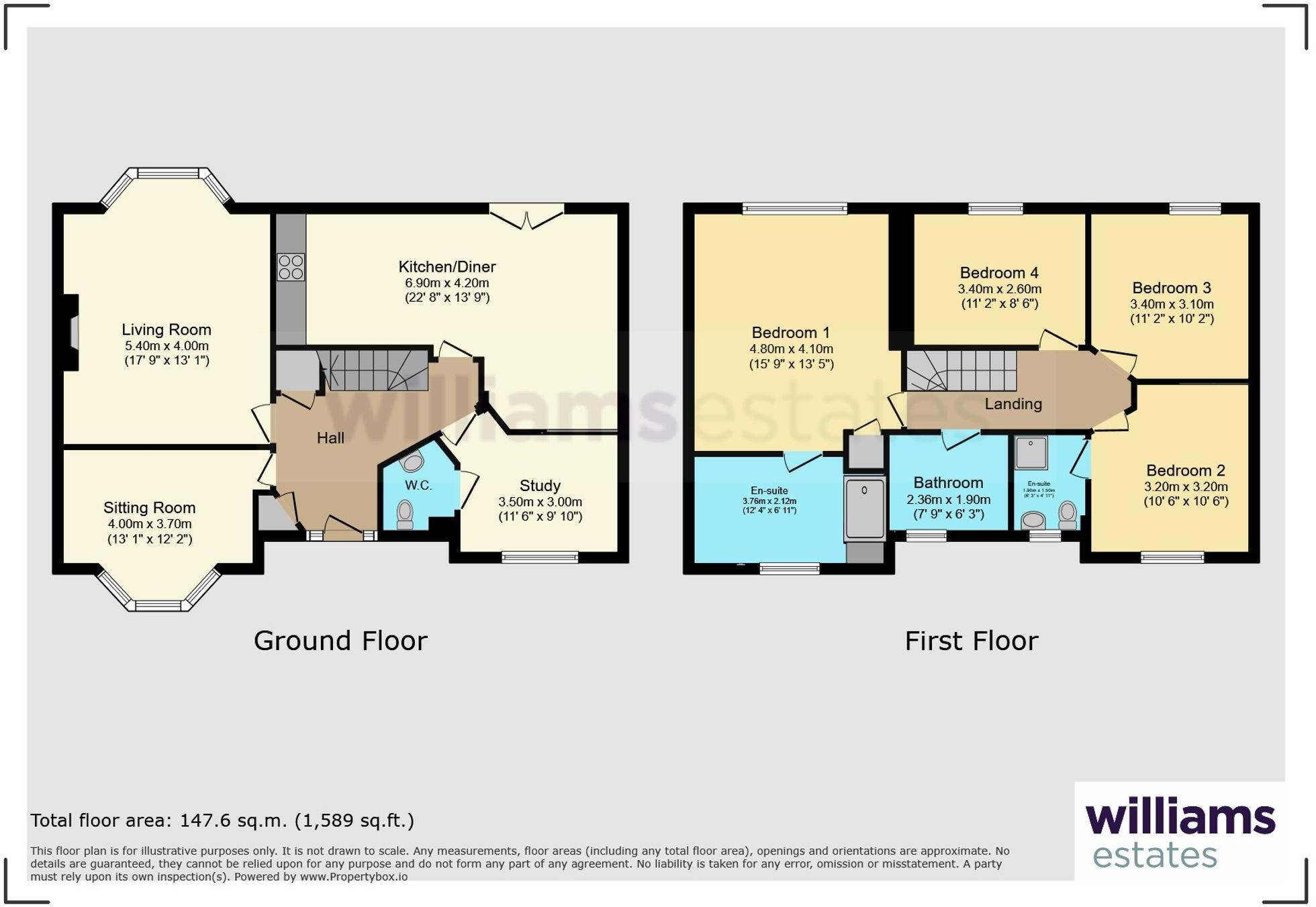 Lon Yr Ysgol, Caerwys, CH7 floorplan