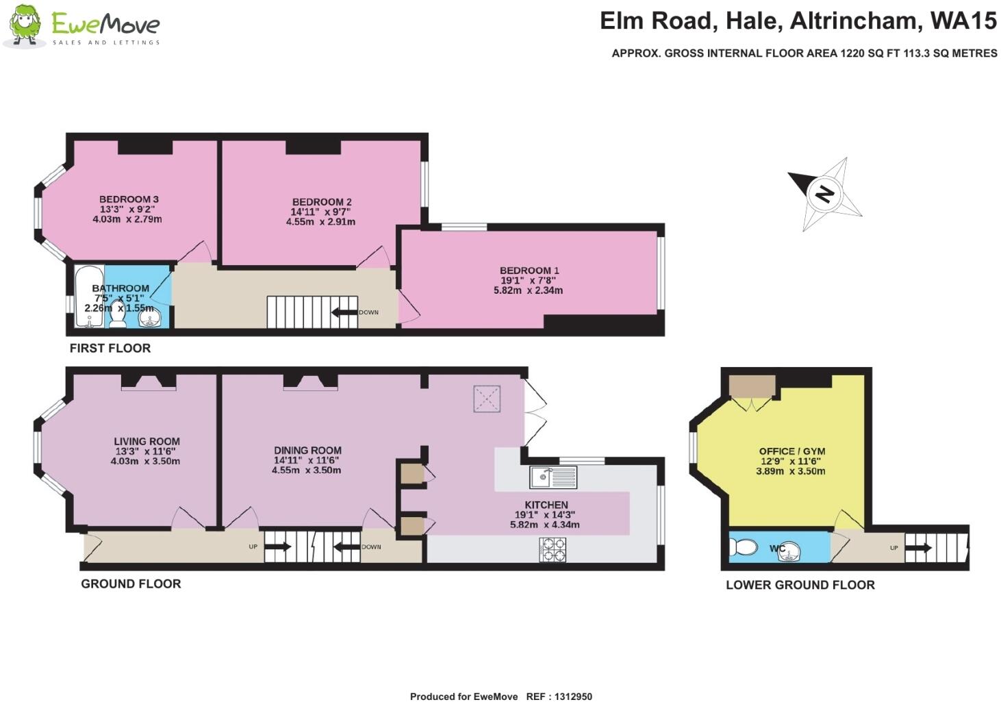 Elm Road, Hale, Altrincham, Cheshire, WA15 floorplan