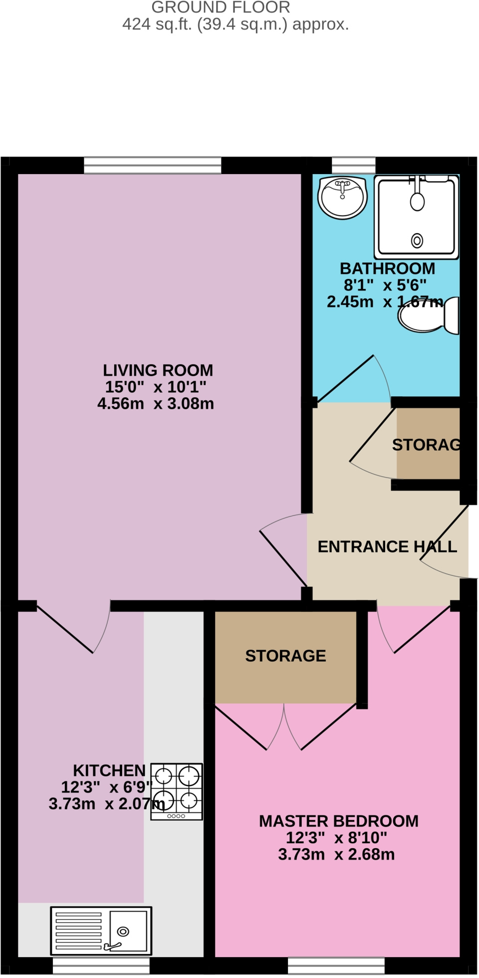 Flat 4 21 Amber Street, Saltburn-by-the-Sea floorplan