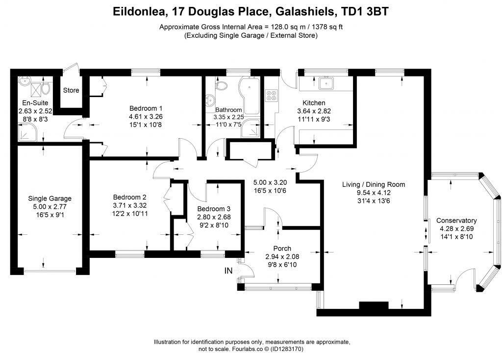 Eildonlea, 17 Douglas Place, Galashiels, TD1 3BT floorplan