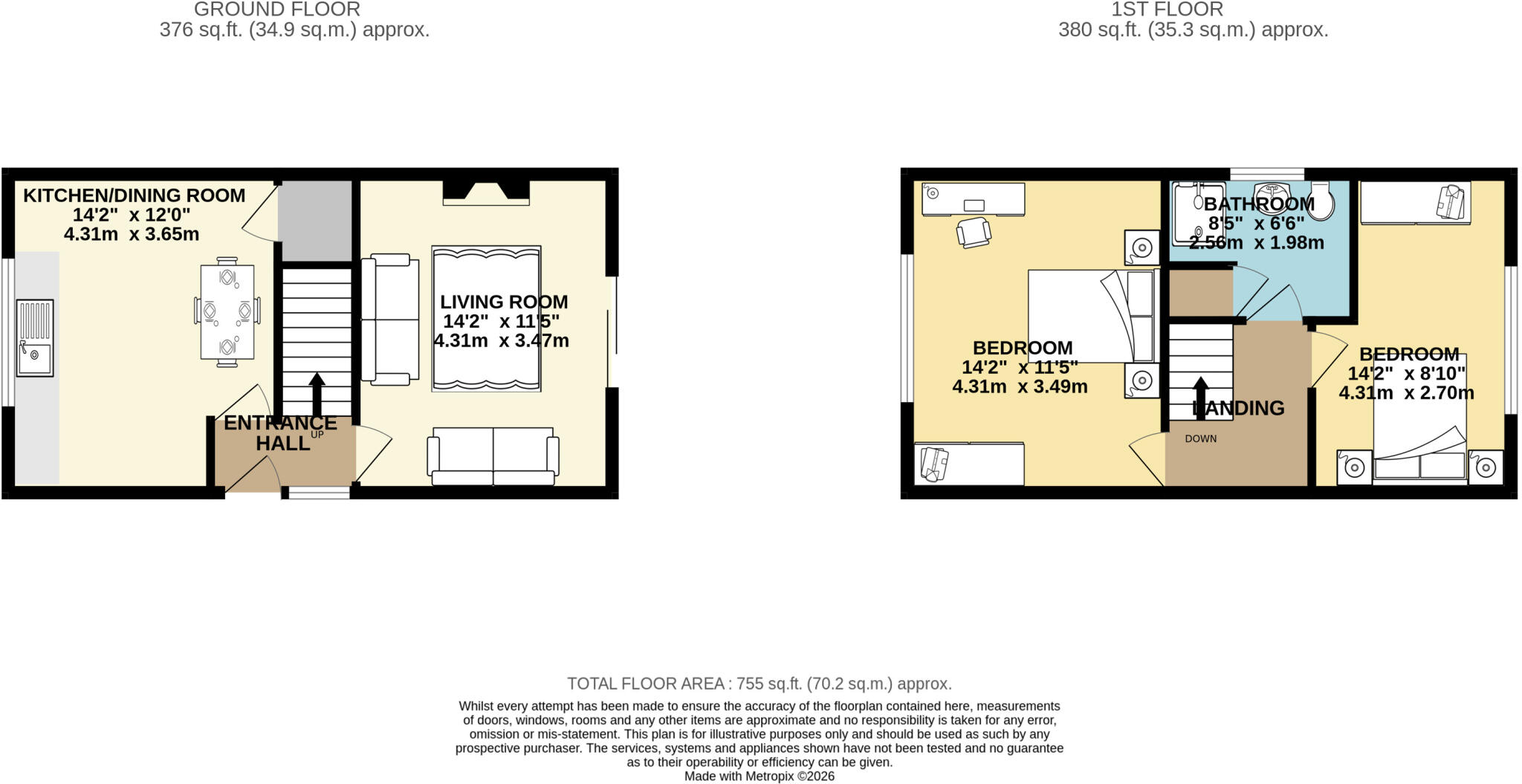 128 Lansdowne Crescent, Carlisle, Cumbria floorplan