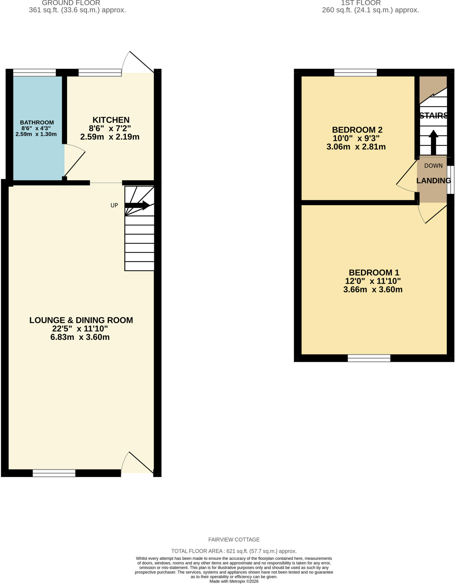 Fairview Cottages, Princess Margaret Road, East Tilbury Village, Thurrock floorplan