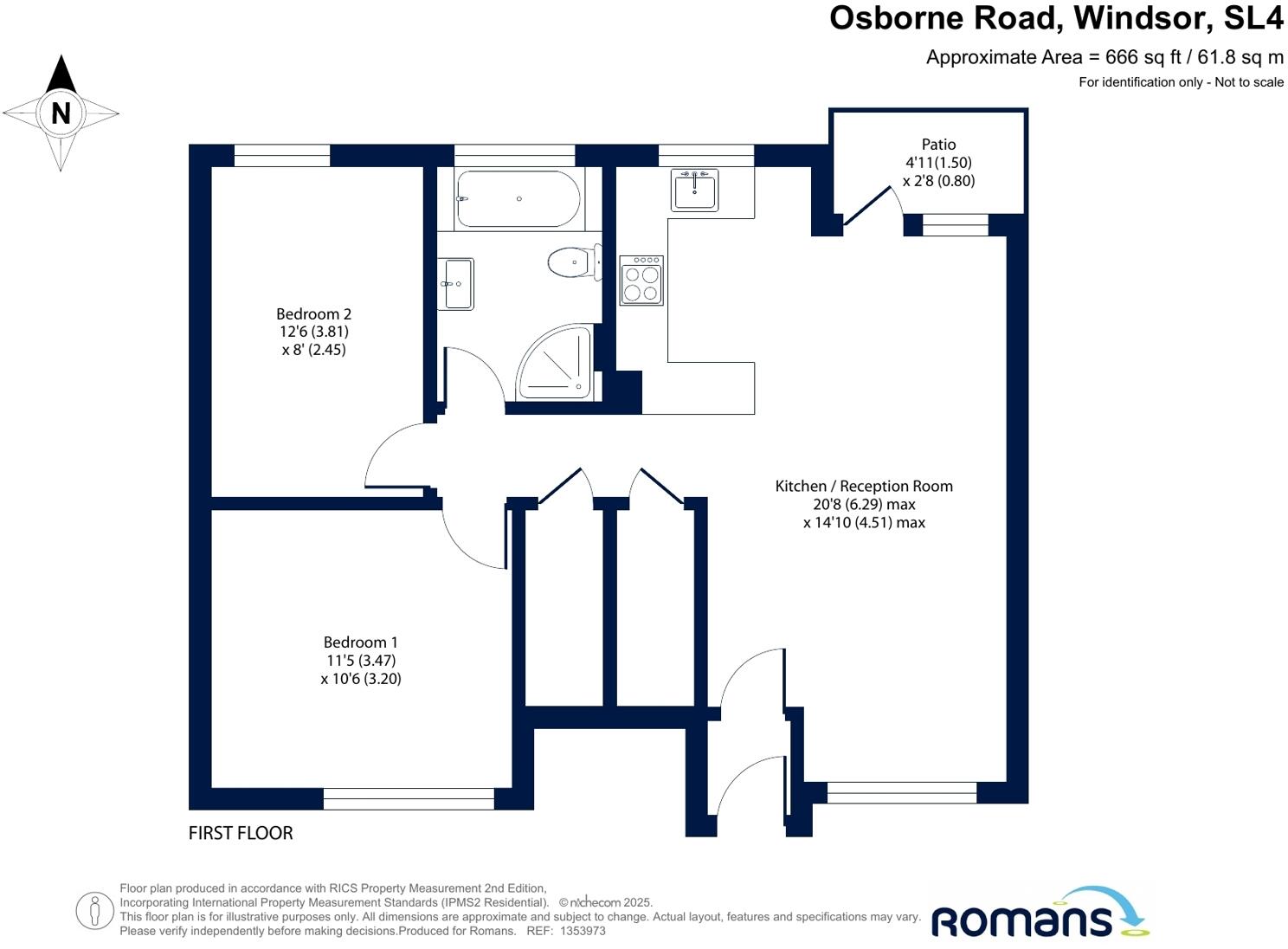 Osborne Court, Osborne Road, Windsor floorplan