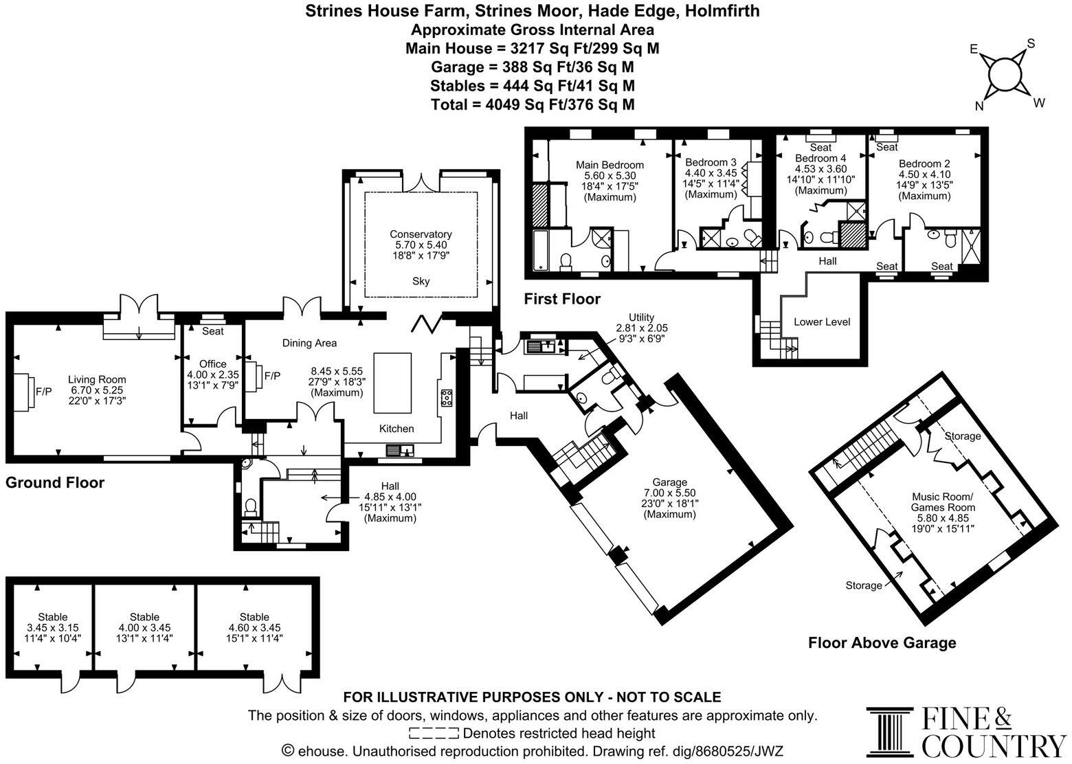 Strines House Farm, HD9 floorplan