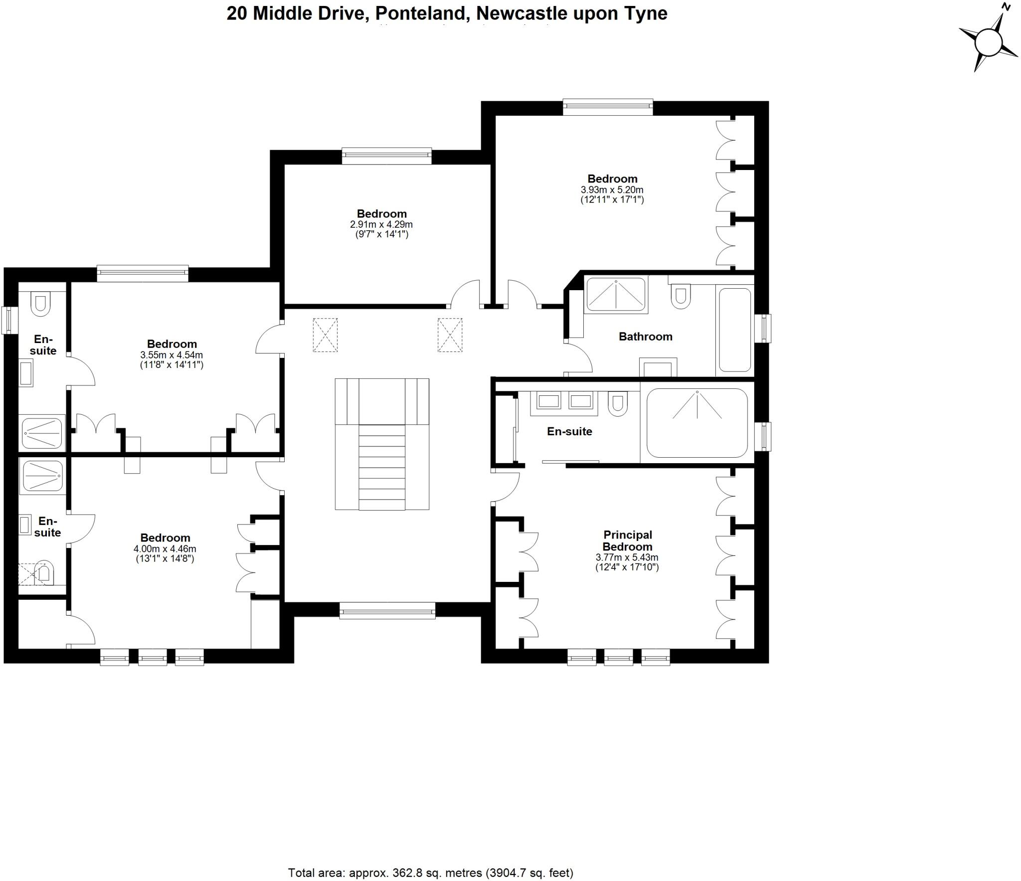 Middle Drive, Darras Hall, Ponteland, Newcastle Upon Tyne, NE20 floorplan