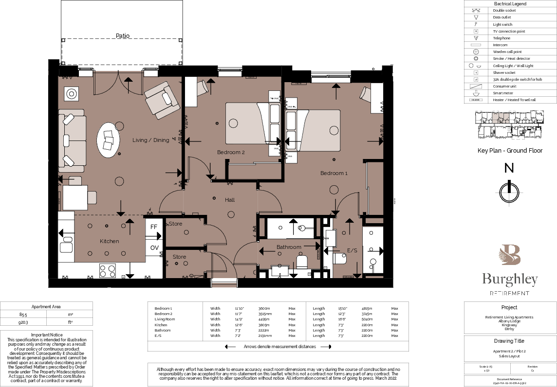 2 Bramble Drive, Derby, Derbyshire, DE22 floorplan
