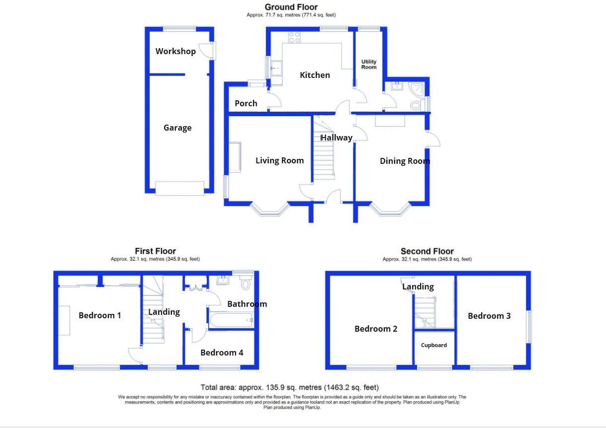 Rose Villa, Welshpool Road, Bicton Heath, Shrewsbury, SY3 5AH floorplan