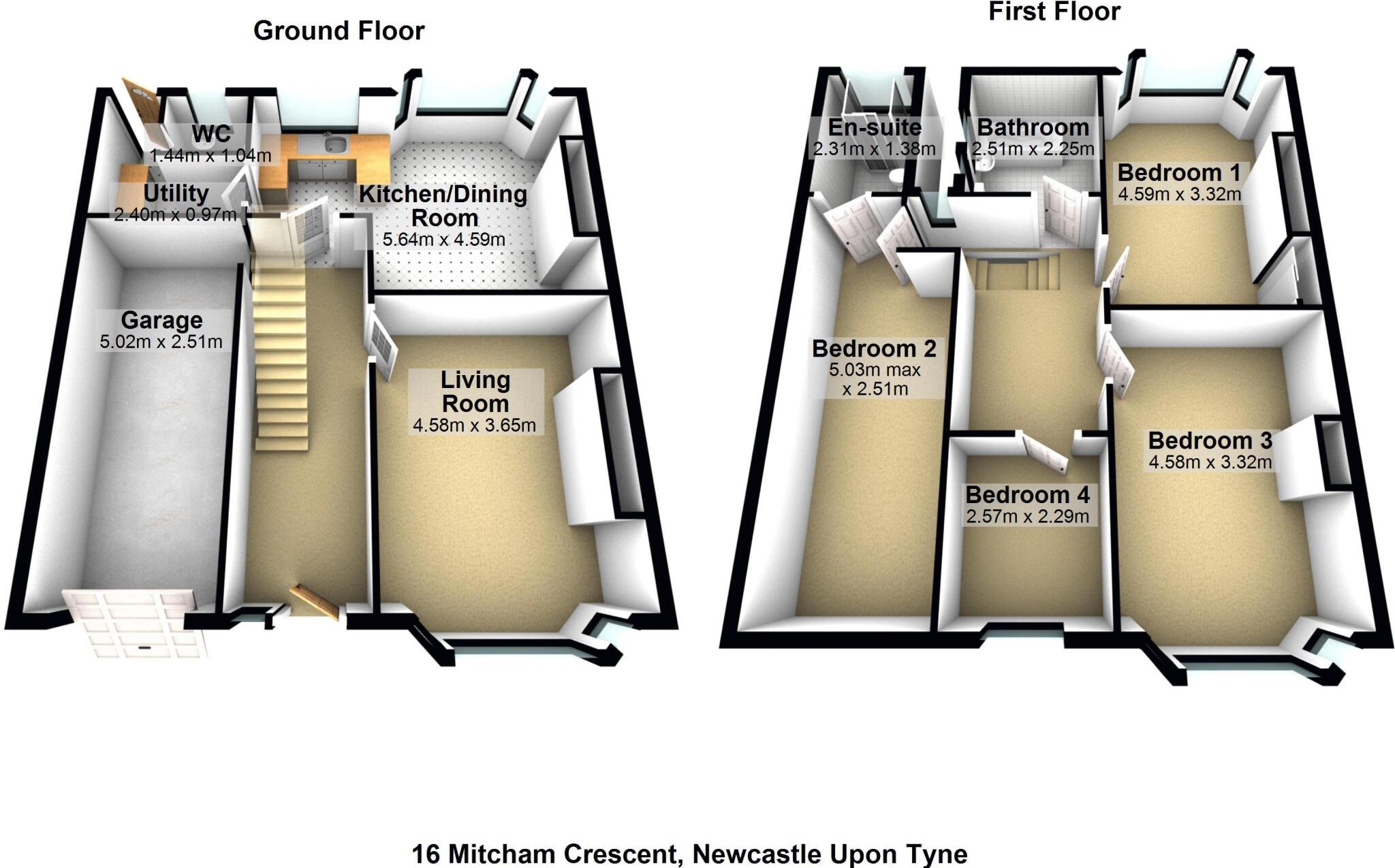 Mitcham Crescent, High Heaton floorplan