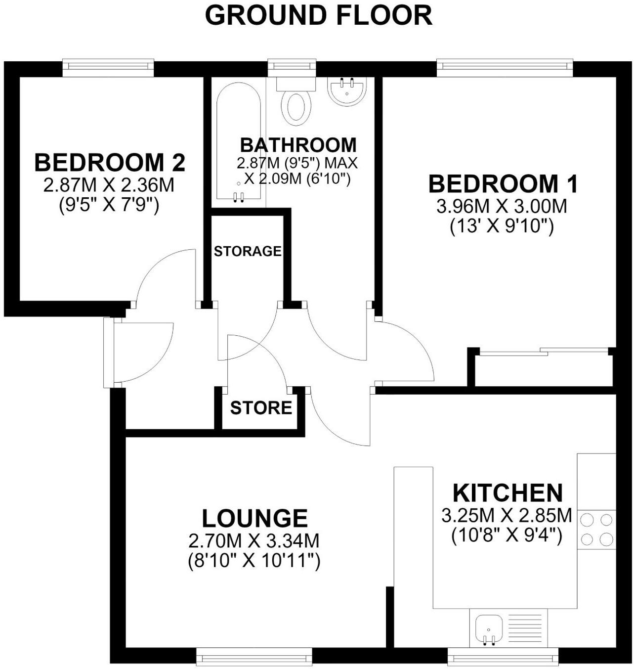 Ffordd Maendy, Sarn, CF32 floorplan