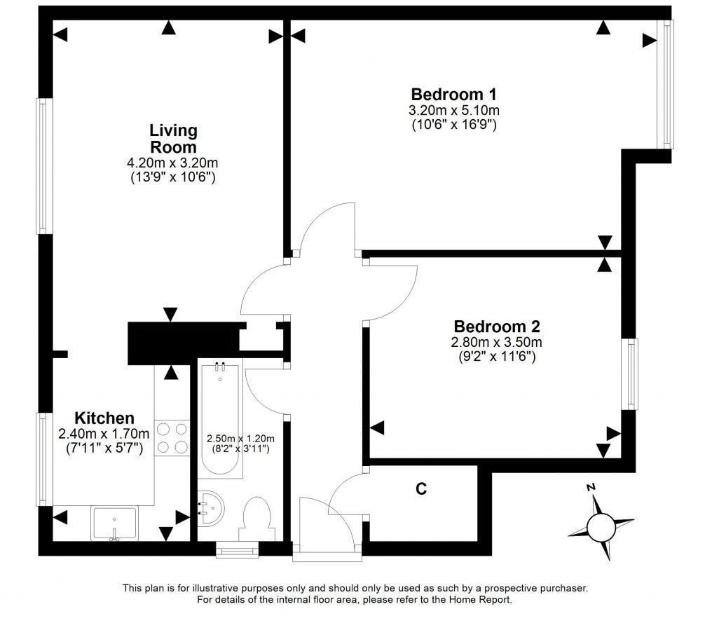 76 Pilton Place, Edinburgh, EH5 2HB floorplan