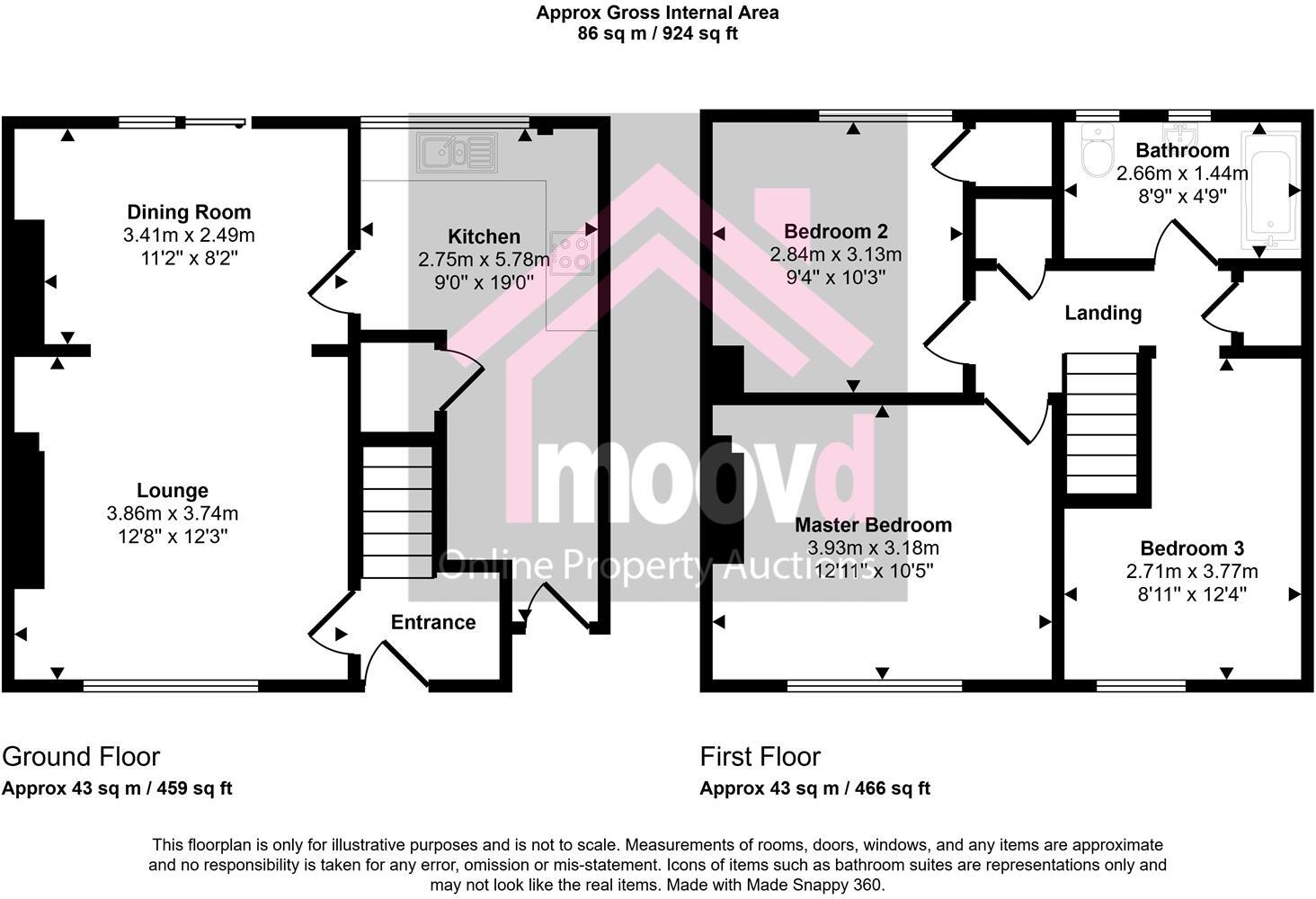 York Avenue, Consett floorplan