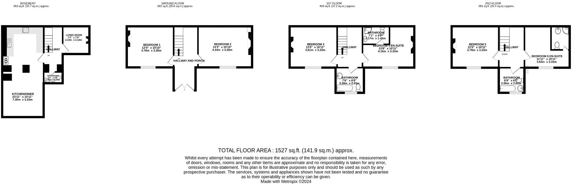 **STUDENTS** Available - 6 Rooms - Pierpoint Street, Worcester floorplan