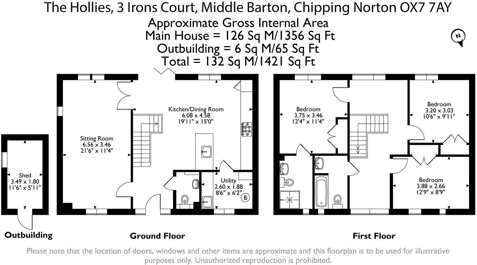 The Hollies, Irons Court, Middle Barton, Oxfordshire, OX7 floorplan