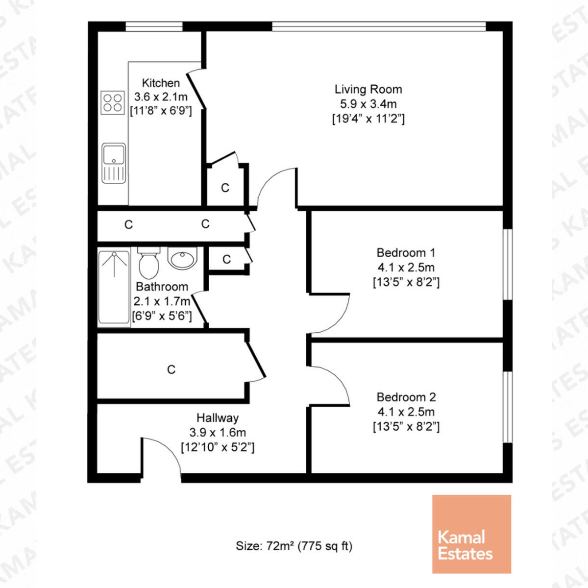 2, Carnoch Street, Glasgow, G23 5 floorplan