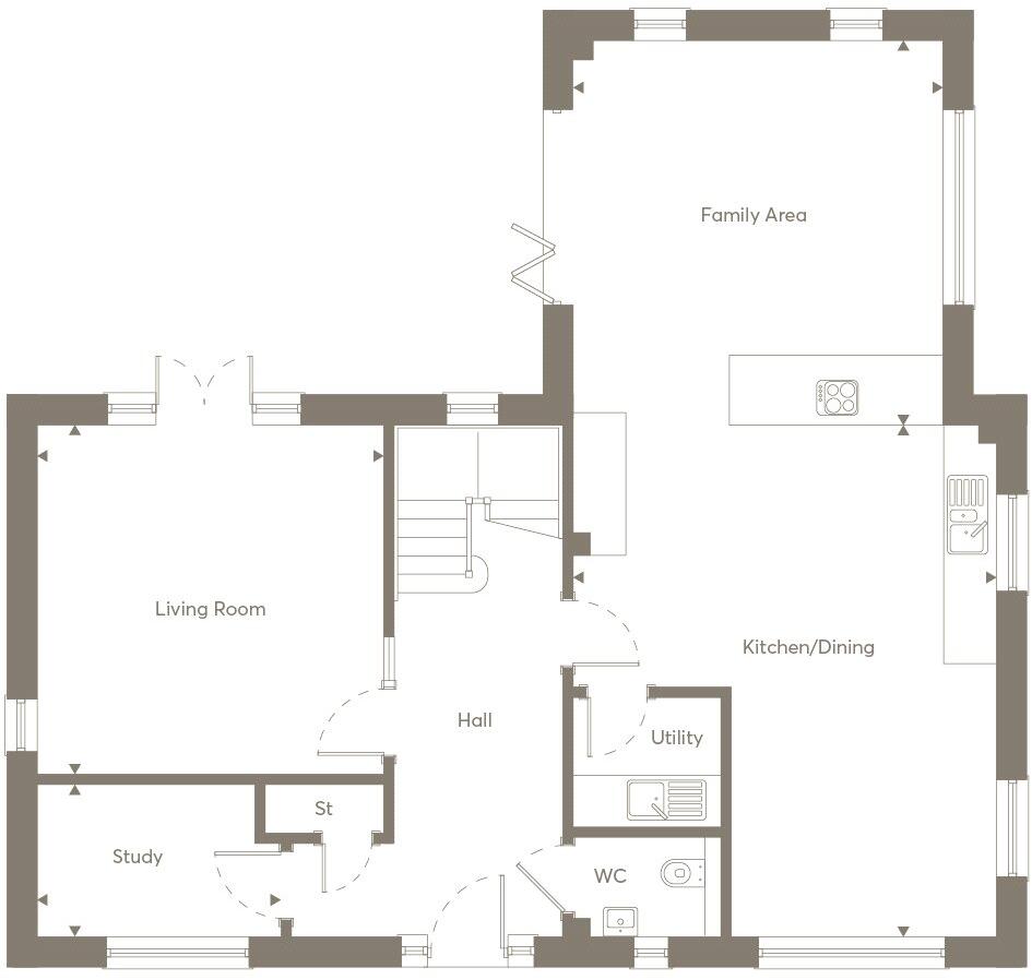222 & 224 Ellenbrook, Stow Road, Moreton-In-Marsh, Gloucestershire, GL56 floorplan