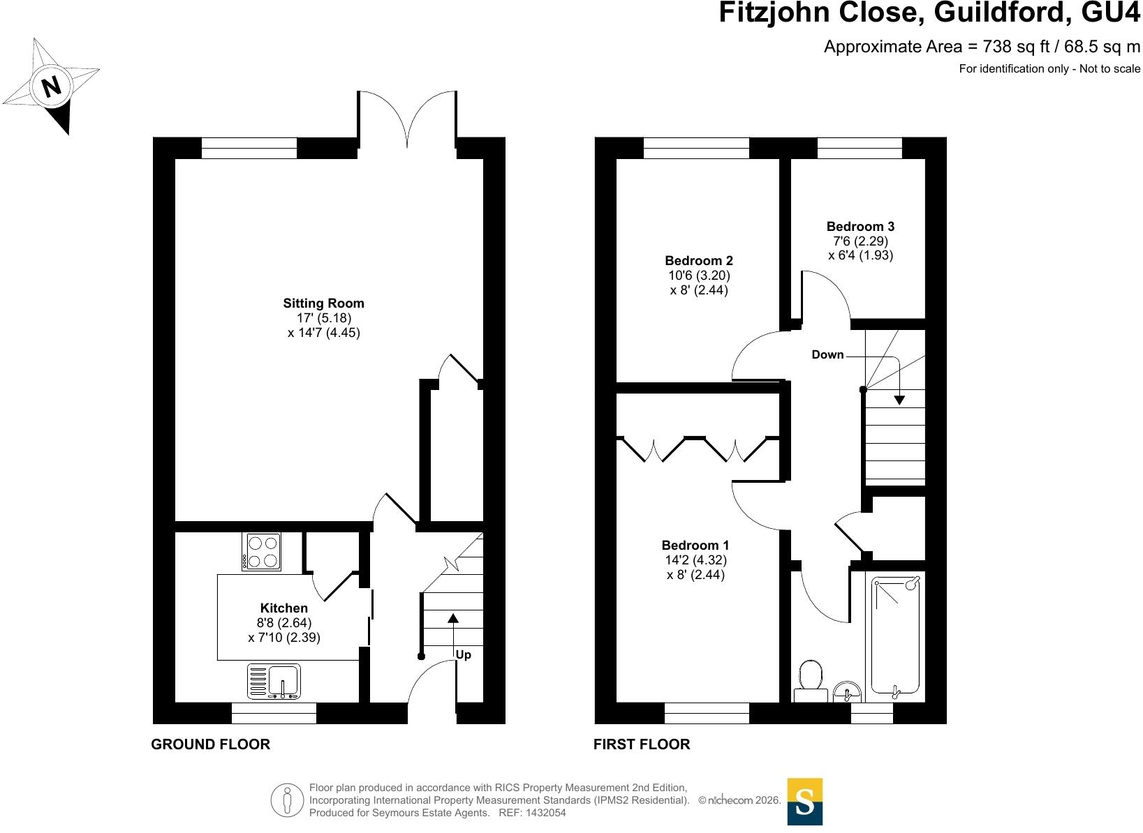 Fitzjohn Close, Guildford, Surrey, GU4 floorplan