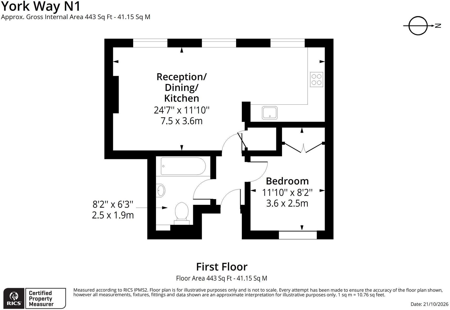 8A York Way, London, London, N1 9AA floorplan